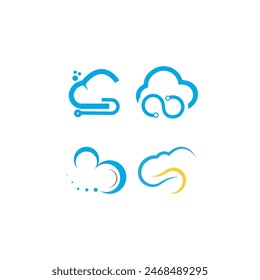Cloud-Logo-Design-Illustration Vektorgrafik