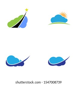 cloud logo design inspiration eps 10