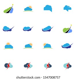 cloud logo design inspiration eps 10