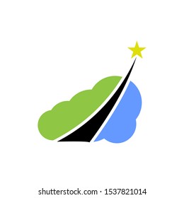 cloud logo design inspiration vector illustration