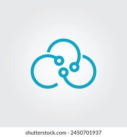 Cloud logo design. A minimalist logo featuring a cloud shape, symbolizing the cloud computing technology