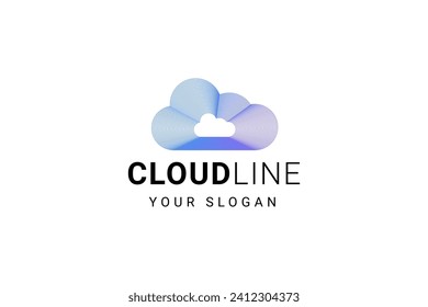 Logotipo en la nube Tecnología de diseño Icono Logotipo