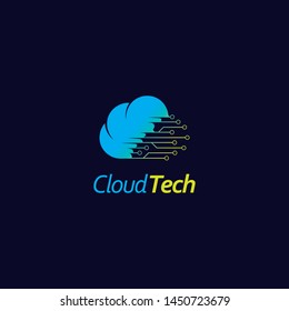 Cloud logo design template. computing and storage vector symbol.Best technologies icon
