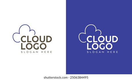 Cloud logo design template with modern creative concept idea. Cloud computing Concept Logo Design.