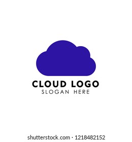 Cloud logo design template vector icon. cloud tech logo
