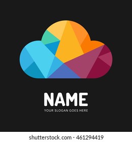Cloud logo design. Vector concept icon.