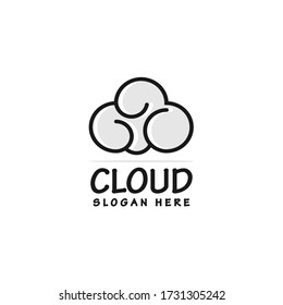 cloud logo design vector icon template modern