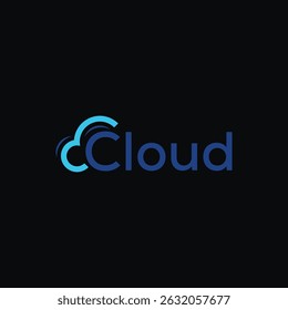 cloud logo design vector template