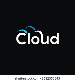 Image vectorielle de conception de logo cloud, typographie texte cloud concept de template graphique cloud