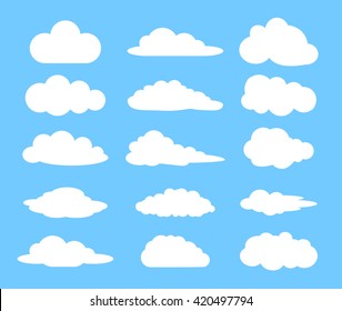  Cloud logo element. Vector illustration.