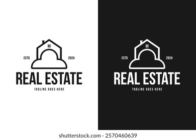 Cloud logo with house icon design template vector illustration