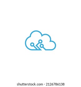 Plantilla de ilustración de diseño de icono de nube vectorial