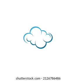 Plantilla de ilustración de diseño de icono de nube vectorial