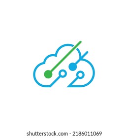 Cloud logo icon design illustration template vector