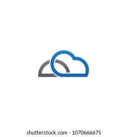 Cloud logo icon design template vector