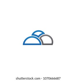 Cloud logo icon design template vector