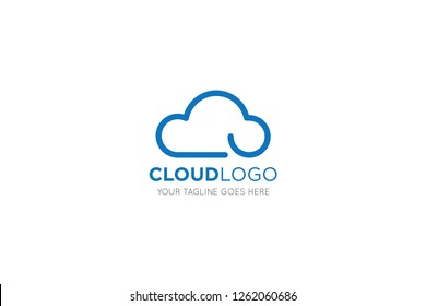 cloud logo and cloud icon design template