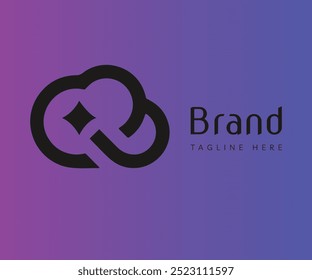 Elementos de modelo de design de ícone de logotipo de nuvem. Utilizável para logotipos de marca, de empresas e de tecnologia.

