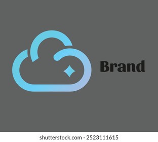 Elementos de modelo de design de ícone de logotipo de nuvem. Utilizável para logotipos de marca, de empresas e de tecnologia.
