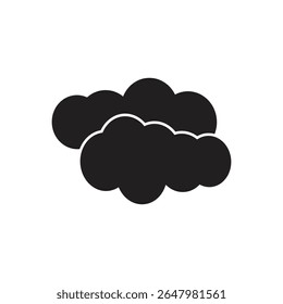 Ilustración de icono de logotipo de nube plana