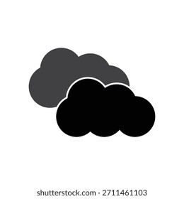 Ilustración de icono de logotipo de nube plana
