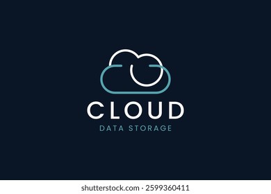Cloud logo icon illustration, simple logo for branding