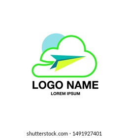 cloud logo icon for technology company