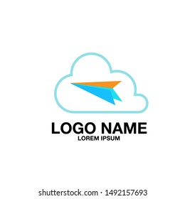 cloud logo icon for technology company