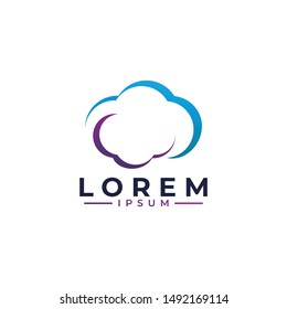 cloud logo icon vector illustration