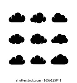 Cloud logo icon vector sillouette.