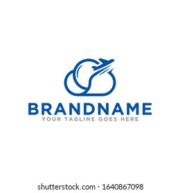 Cloud logo icon vector. Cloud simple design logo app.