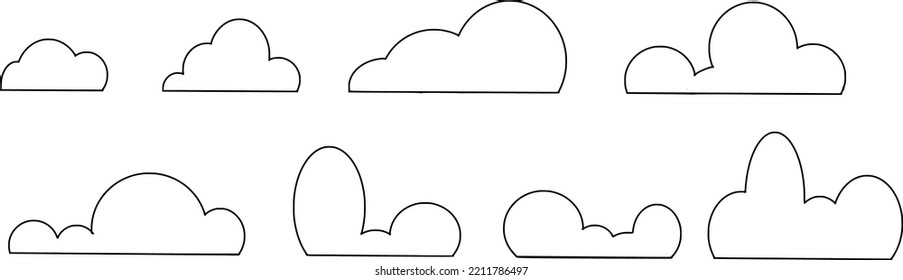 imagen de ilustración de logotipo en nube con fondo en blanco y negro para sitios web, aplicaciones y más