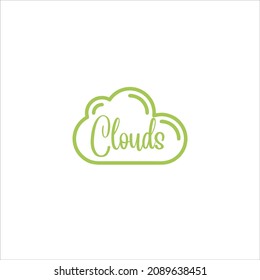 Cloud Logo In Lime Green On White Background