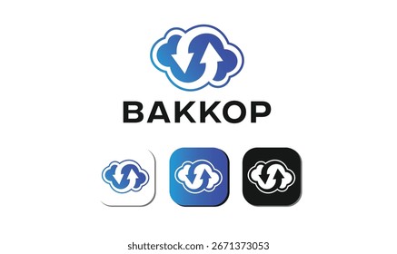 Cloud logo, Minimal cloud, Template