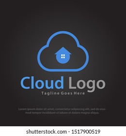 Cloud logo with modern concept. Vector illustration
