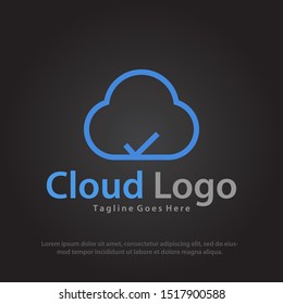 Cloud logo with modern concept. Vector illustration