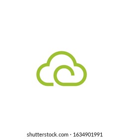 cloud logo modern sign template