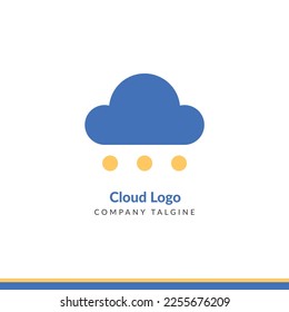 Cloud Logo saas a platform. Cloud platform for business.  