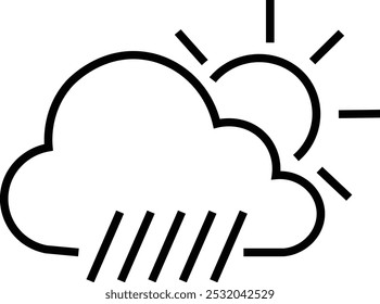 Cloud logo and sign icon in trendy line style. Meteorological vector, illustration for web and app design. Weather symbol isolated on transparent background with editable stroke.