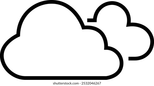 Cloud logo and sign icon in trendy line style. Meteorological vector, illustration for web and app design. Weather symbol isolated on transparent background with editable stroke.