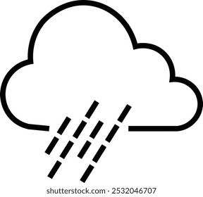 Logotipo de la nube e icono de signo en estilo de línea de moda. Vector meteorológico, ilustración para Web y diseño App. Símbolo de Clima aislado sobre fondo transparente con trazo editable.