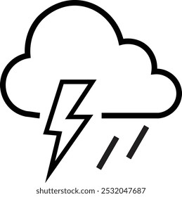 Cloud logo and sign icon in trendy line style. Meteorological vector, illustration for web and app design. Weather symbol isolated on transparent background with editable stroke.