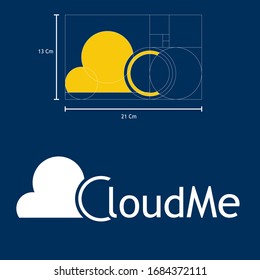 Cloud logo simple vector. Golden ratio logos