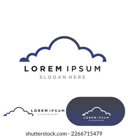 Ilustración vectorial de la plantilla de logotipo y símbolo de la nube 