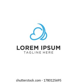 Cloud logo tech abstract modern design logo template.