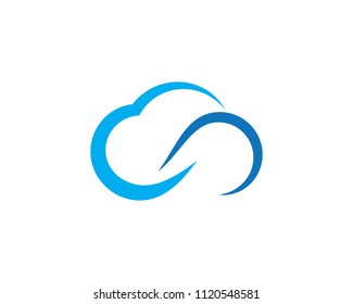cloud logo template design vector 