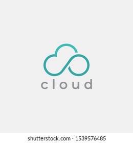 Cloud Logo template. Technology logo template. Business and Consulting logo template. Grow, arrow, growth bar. 