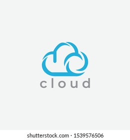 Cloud Logo template. Technology logo template. Business and Consulting logo template. Grow, arrow, growth bar. 