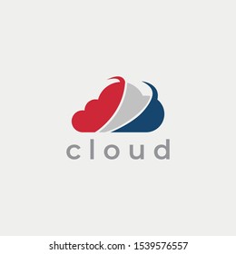 Cloud Logo template. Technology logo template. Business and Consulting logo template. Grow, arrow, growth bar. 