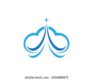 Cloud logo template vector icon illustration design